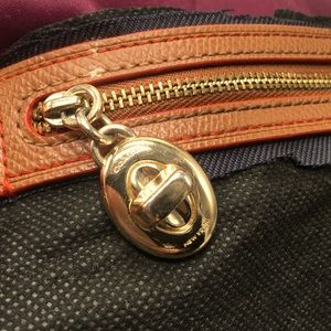 Coach Black and Tan Accessory with Gold Hardware